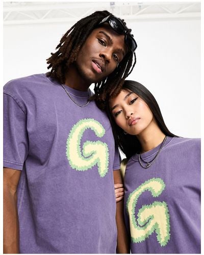 Gramicci Fuzzy G - T-shirt Met Logo - Paars