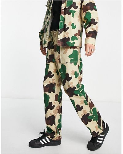 Stan Ray Fat - pantalon décontracté à imprimé camouflage - Vert