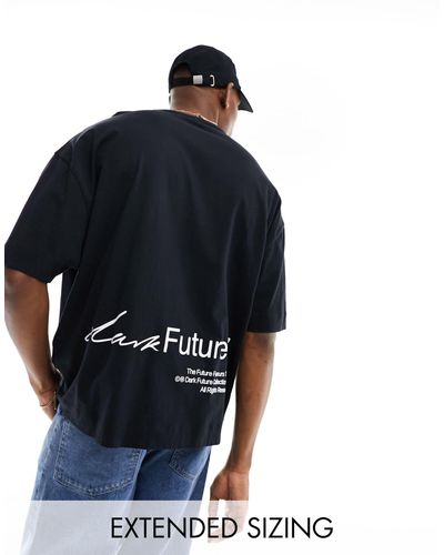 ASOS Asos Dark Future Oversized T-shirt - Black