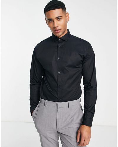 Jack & Jones Premium - camicia slim nera - Nero