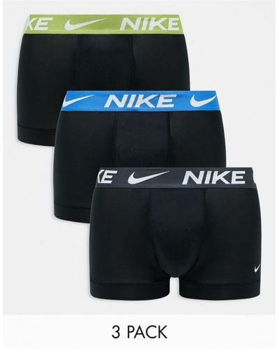 Nike Dri-fit Essential Microfibre Trunks 3 Pack - Black