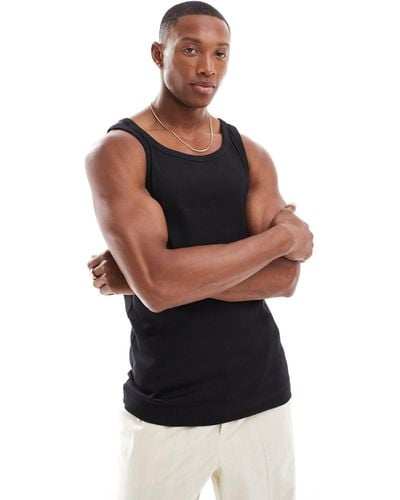 Only & Sons Ribbed Tank Top - Black