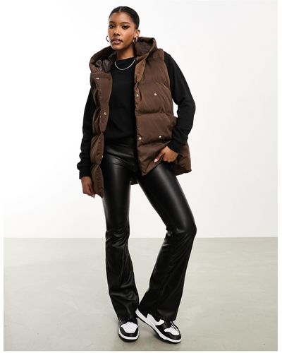 Doudoune sans manche 2025 femme marron