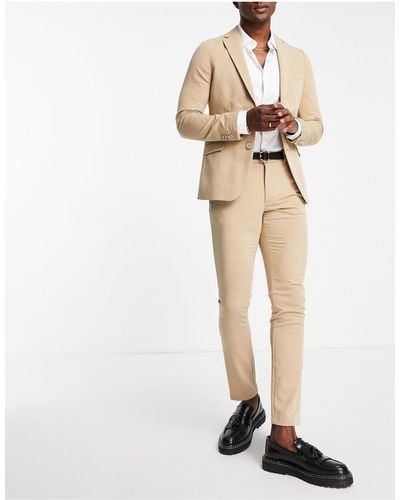 New Look Super Skinny Suit Trouser - Natural