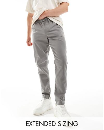 ASOS Slim Pull On Trousers - Grey