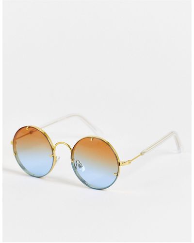 Spitfire Penelope Oversized Round Sunglasses - White