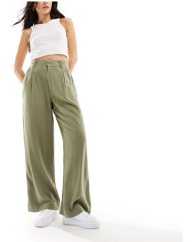 COLLUSION straight leg trousers in mint green