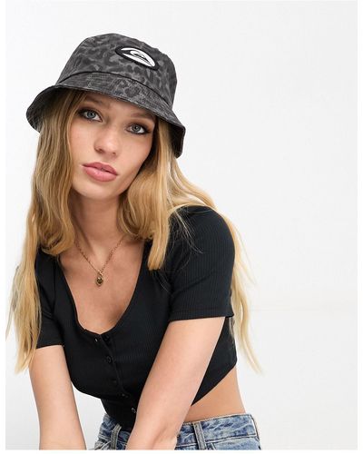 Quiksilver Leopard Print Bucket Hat - Black