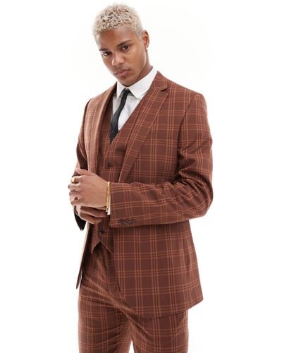ASOS Super Skinny Suit Jacket - Brown