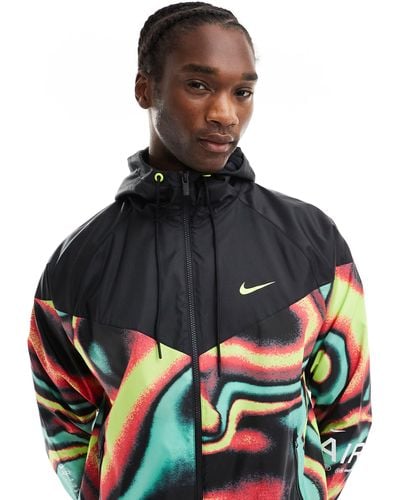 Nike Track Jacket With Swirl Print - Multicolour
