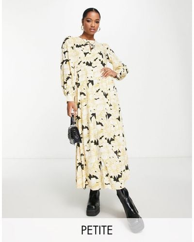Vero Moda Aware - robe longue à imprimé fleurs - Neutre
