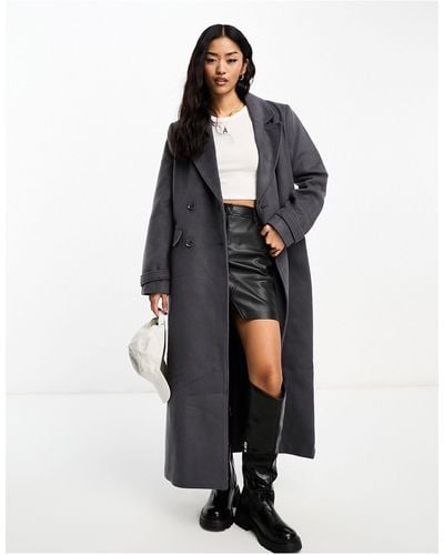 Pimkie Wool Mix Maxi Formal Coat - Black