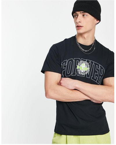 Huf Torch mmxxii - t-shirt à manches courtes et logo - Noir