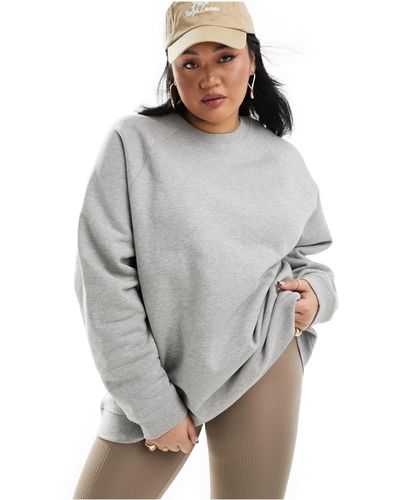 ASOS Asos Design Curve Heavy Weight Oversized Sweatshirt - Grey