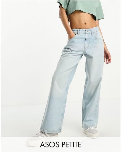 ASOS Asos Design Petite - Ruimvallende Boyfriend Jeans - Wit