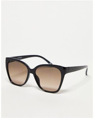 ASOS Cat Eye Sunglasses With Lens - Black