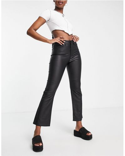 Object Belle - Flared Jeans Met Coating - Zwart