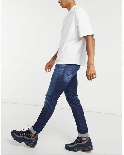 Replay – jondrill – eng geschnittene jeans mit power-stretch - Blau