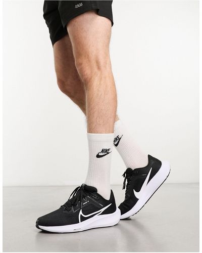 Nike Zoom pegasus 40 - sneakers nere e bianche - Nero