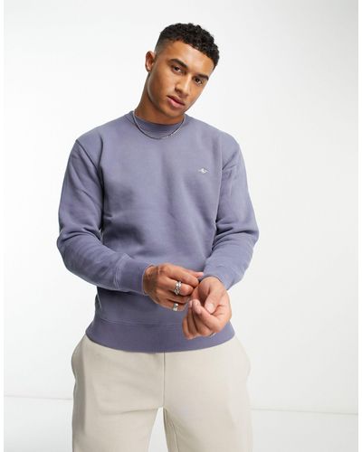 Abercrombie & Fitch Sweatshirt Met Trendlogo - Blauw