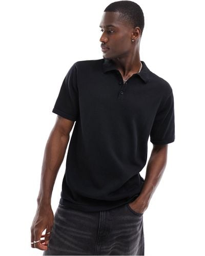 Another Influence Knitted Polo - Black