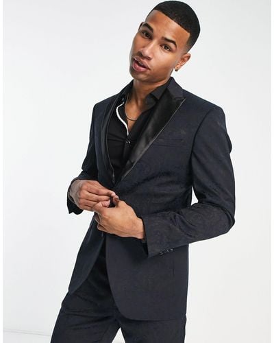 New Look Slim Suit Jacket - Blue
