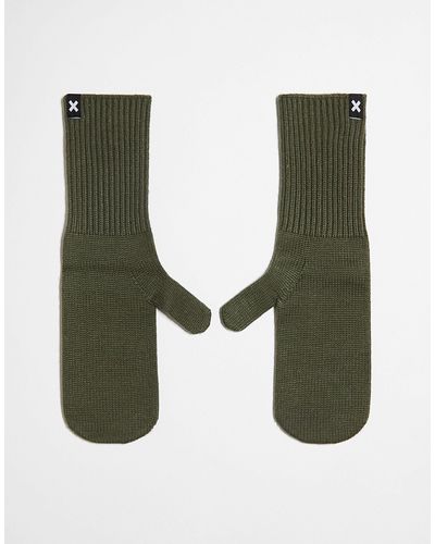 Collusion Unisex Knitted Mittens - Green