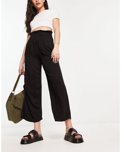 ONLY Ruched Waist Culottes - Black