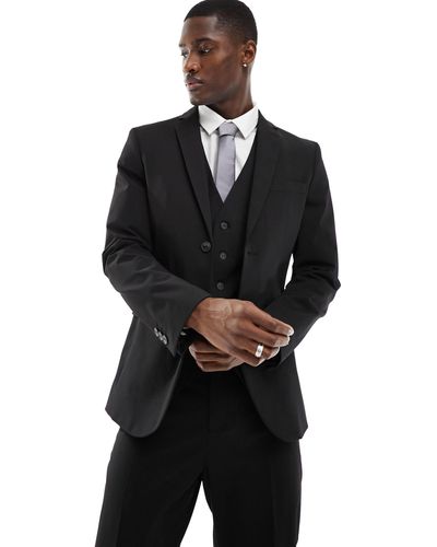 SELECTED Slim Fit Suit Jacket - Black