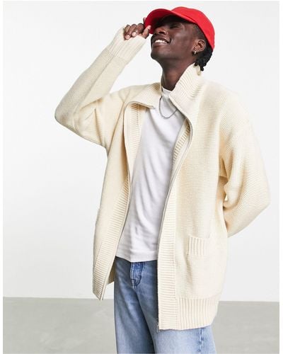 TOPMAN Extreme Oversized Knitted Cardigan With Pockets - Multicolor
