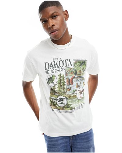 Cotton On Cotton on - t-shirt ampia vintage con grafica "dakota" - Grigio