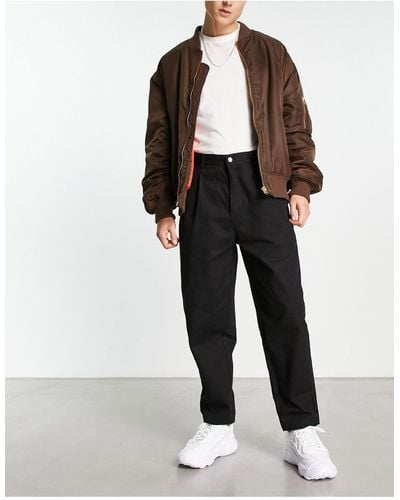 Sixth June Carrot Fit Wide Trousers - Black