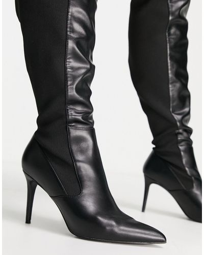 asos white knee high boots