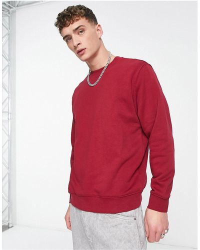 Weekday – standard – sweatshirt - Rot