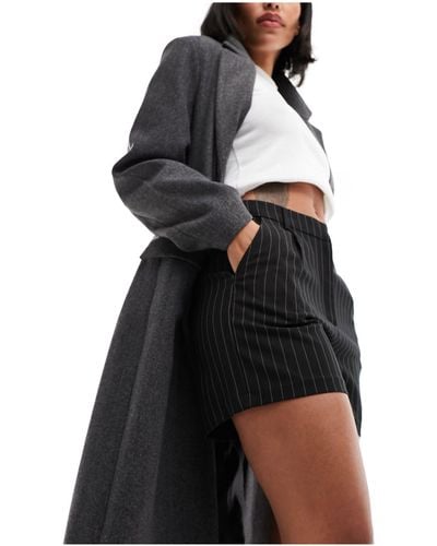 Pimkie High Waisted Tailored Shorts - Black