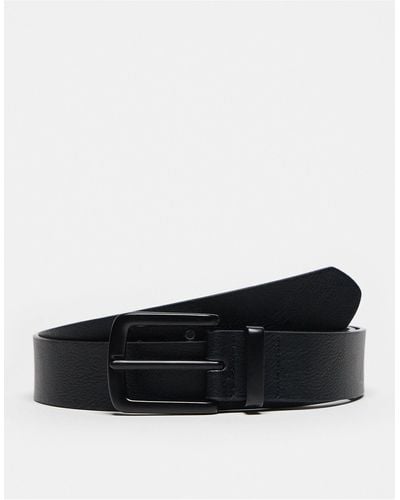 Pull&Bear Belt With Metal Detail - White