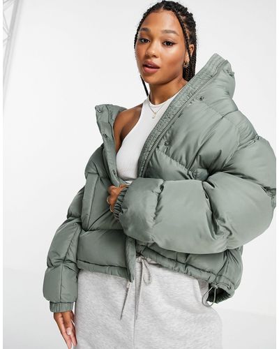 ASOS Oversized Gewatteerd Puffer Jack - Groen