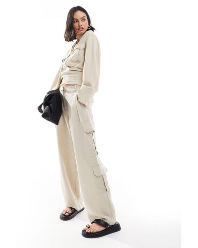 Mango Relaxed Straight Leg Co-ord Trousers - White