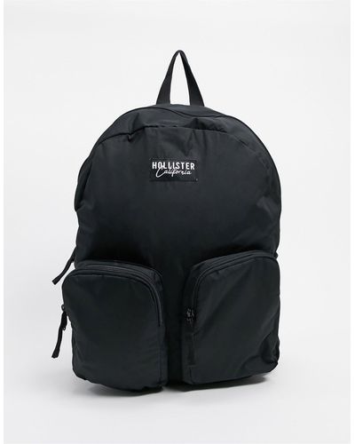 Hollister – er Backpack mit Logo - Schwarz