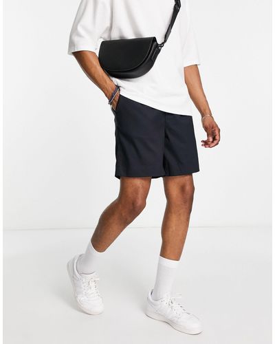 New Look Relaxed Fit Pull On Shorts With Pintuck - Blue