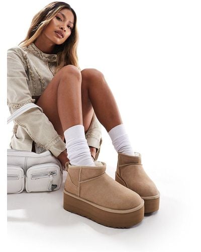 UGG Classic Mini Platform Boots - White