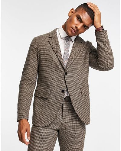 SELECTED Regular Fit Suit Jacket - Brown