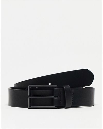 ASOS Smart Faux Leather Belt With Matte Buckle - White