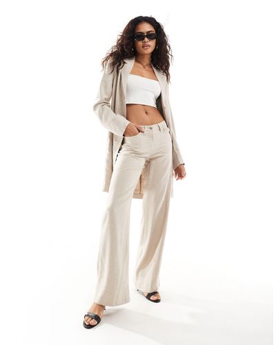 Weekday Tiana Linen Mix Trousers - White