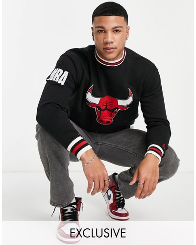 KTZ Chicago Bulls Applique Oversized Sweatshirt - Black
