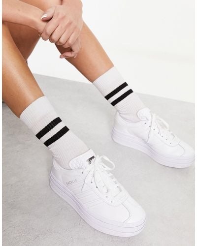 adidas Originals Gazelle bold - baskets à semelle plateforme - triple - Gris