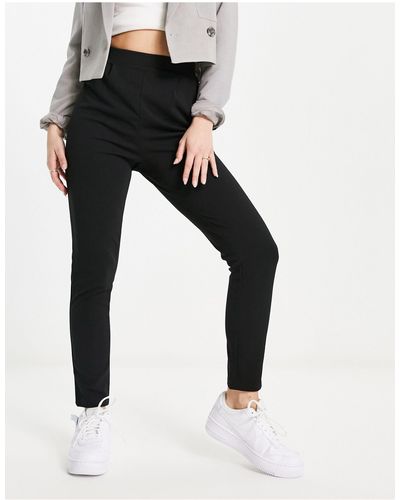 ASOS Jersey Pantalon Met Smaltoelopende Pijpen - Zwart