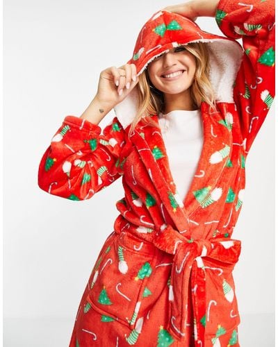 Loungeable Christmas Gnome Robe - Red