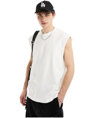 Bershka T-shirt oversize style workwear - Blanc