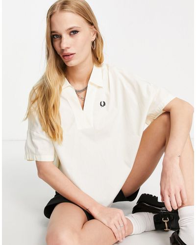 Fred Perry Oversized Geweven Overhemd - Wit
